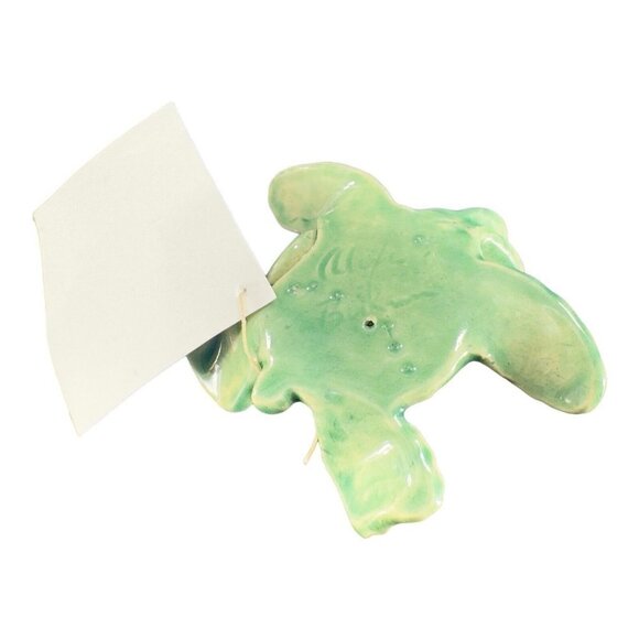 Hand Made Whimsical Sea Turtle Ceramic Figurine Awareness Animal Figurine W Tag - Picture 4 of 10